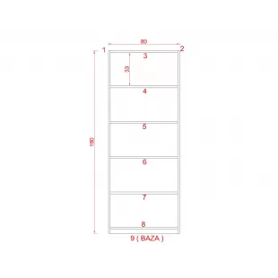 ALİNA SUNTALAM KİTAPLIK ( 80 x 180 cm )