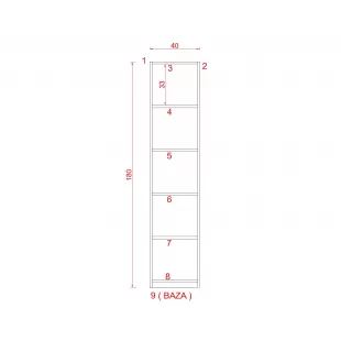 ALİNA SUNTALAM KİTAPLIK  ( 40 x 180 cm )