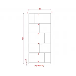 ASENA SUNTALAM KİTAPLIK ( 80 x 180 cm )