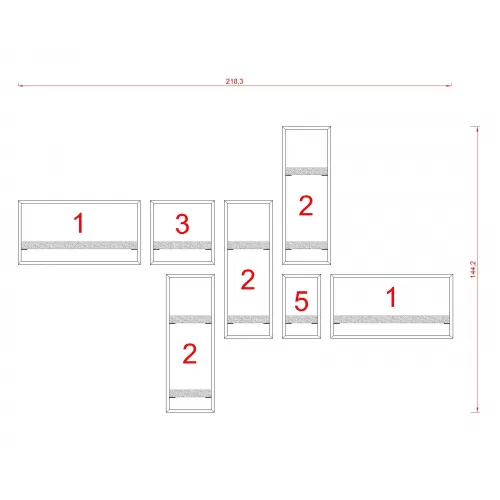MİLANO RAF SETİ - MODEL 5