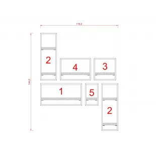MİLANO RAF SETİ - MODEL 6