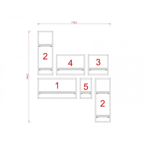 MİLANO RAF SETİ - MODEL 6