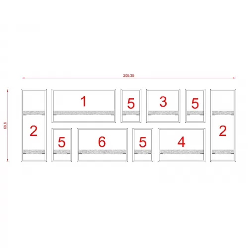 MİLANO RAF SETİ - MODEL 7