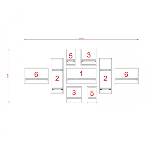 MİLANO RAF SETİ - MODEL 9