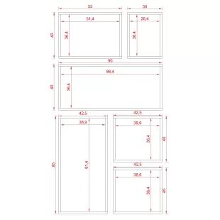 KUTU RAF - MODEL 2 ( DERİNLİK 15 CM )