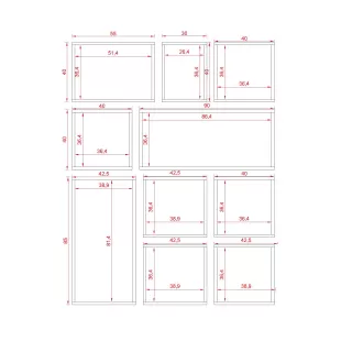 KUTU RAF - MODEL 4 ( DERİNLİK 15 CM )