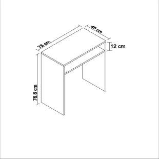75 CM TEK RAFLI ÇALIŞMA MASASI ( RENK SEÇİMLİ)