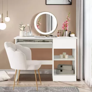 1 ÇEKMECELİ 2 RAFLI 1 KLAVYE ÇEKMECELİ BİLGİSAYAR ÇALIŞMA MASASI BEYAZ RENK 