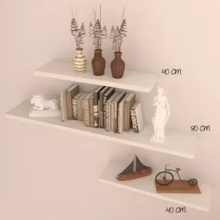 3 LÜ GİZLİ BAĞLANTILI RAF SET ( 80 - 40 - 40 )