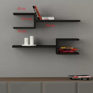 2 Lİ MIZRAK DUVAR RAF SET 