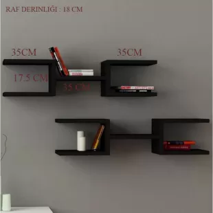 2 Lİ ÇİFT MIZRAK DUVAR RAF SETİ