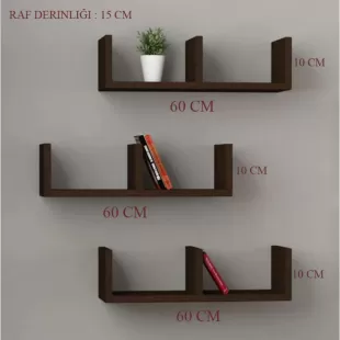 3 LÜ ATALANTA DUVAR RAF SETİ