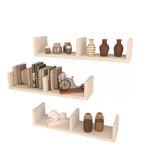 3 LÜ ATALANTA DUVAR RAF SETİ