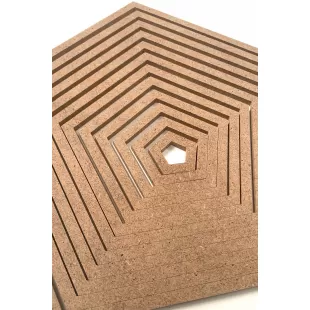 12'li Beşgen Kasnak Set Boyanabilir Ham Mdf