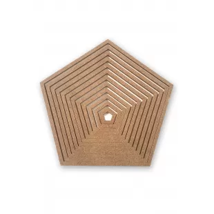 12'li Beşgen Kasnak Set Boyanabilir Ham Mdf