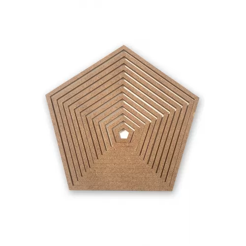 12'li Beşgen Kasnak Set Boyanabilir Ham Mdf