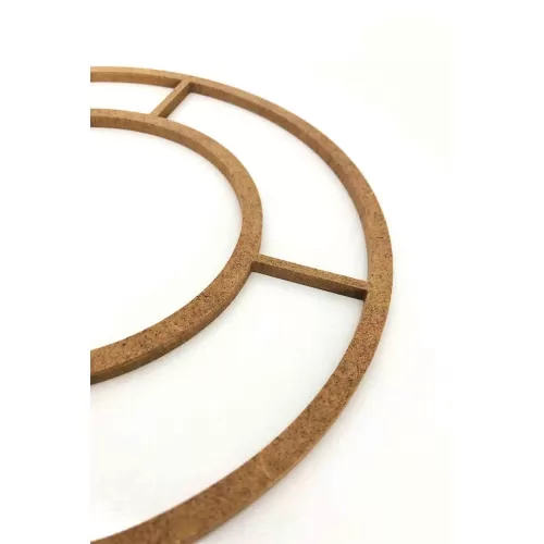 30cm Bağlantılı Kasnak Boyanabilir 4 mm Ham Mdf