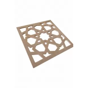 30cm Kare Kesim Dekor Ürünü Ham Mdf