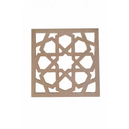 30cm Kare Kesim Dekor Ürünü Ham Mdf