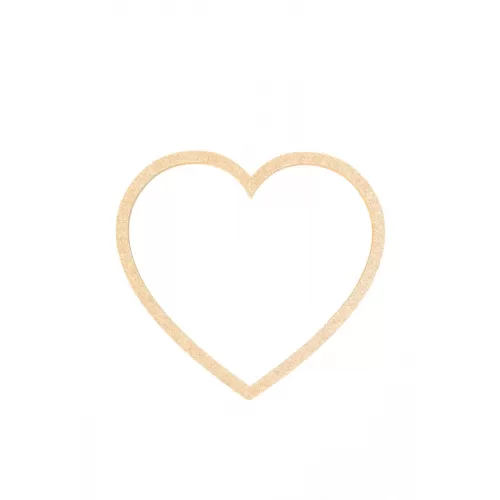 Ham Mdf Kalp Kesim 24cm