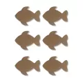 6’lı Mini Balık Obje Set 4 mm ham mdf