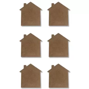 6’lı Mini Ev Obje Set 4 mm ham mdf