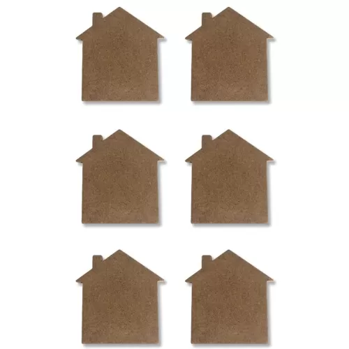 6’lı Mini Ev Obje Set 4 mm ham mdf