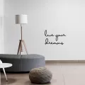 Rafkestir Live Your Dreams yazi Figürü Ahşap Mdf Dekoratif Dekor Duvar Tablo - Duvar Süsü