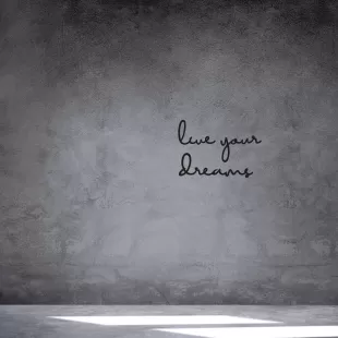 Rafkestir Live Your Dreams yazi Figürü Ahşap Mdf Dekoratif Dekor Duvar Tablo - Duvar Süsü