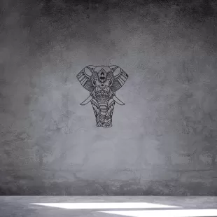 Rafkestir Fil Figürü Ahşap 30 x 50 Cm Mdf Dekoratif Dekor Duvar Tablo - Duvar Süsü