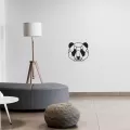 Rafkestir Panda Figürü Ahşap 40 x 40  Cm Mdf Dekoratif Dekor Duvar Tablo - Duvar Süsü