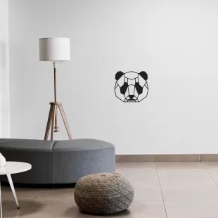 Rafkestir Panda Figürü Ahşap 40 x 40  Cm Mdf Dekoratif Dekor Duvar Tablo - Duvar Süsü