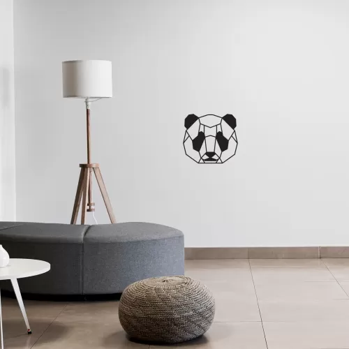 Rafkestir Panda Figürü Ahşap 40 x 40  Cm Mdf Dekoratif Dekor Duvar Tablo - Duvar Süsü