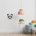 Rafkestir Panda Figürü Ahşap 40 x 40  Cm Mdf Dekoratif Dekor Duvar Tablo - Duvar Süsü