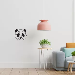 Rafkestir Panda Figürü Ahşap 40 x 40  Cm Mdf Dekoratif Dekor Duvar Tablo - Duvar Süsü