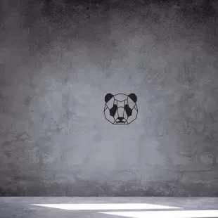 Rafkestir Panda Figürü Ahşap 40 x 40  Cm Mdf Dekoratif Dekor Duvar Tablo - Duvar Süsü