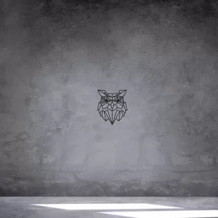 Rafkestir Baykuş Figürü Ahşap 40 x 40  Cm Mdf Dekoratif Dekor Duvar Tablo - Duvar Süsü