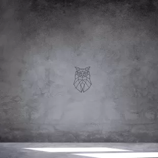 Rafkestir Baykuş 1 Figürü Ahşap 40 x 40  Cm Mdf Dekoratif Dekor Duvar Tablo - Duvar Süsü