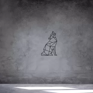 Rafkestir Kurt Figürü Ahşap 30 x 50  Cm Mdf Dekoratif Dekor Duvar Tablo - Duvar Süsü