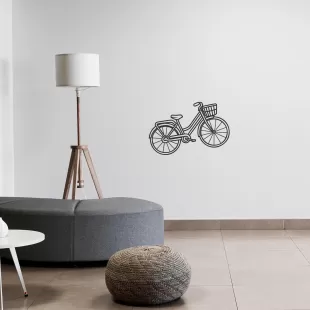 Rafkestir Bisiklet Figürü Ahşap 35 x 70 Cm Mdf Dekoratif Dekor Duvar Tablo - Duvar Süsü