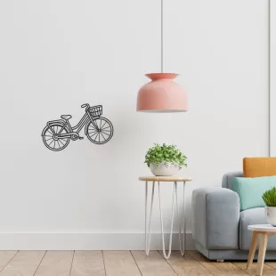 Rafkestir Bisiklet Figürü Ahşap 35 x 70 Cm Mdf Dekoratif Dekor Duvar Tablo - Duvar Süsü