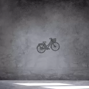 Rafkestir Bisiklet Figürü Ahşap 35 x 70 Cm Mdf Dekoratif Dekor Duvar Tablo - Duvar Süsü