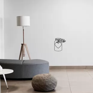 Rafkestir Gül Figürü Ahşap 30 x 40  Cm Mdf Dekoratif Dekor Duvar Tablo - Duvar Süsü