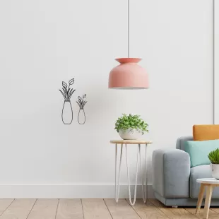 Rafkestir 2 Li Lale Figürü Ahşap 20 x 50   Cm Mdf Dekoratif Dekor Duvar Tablo - Duvar Süsü