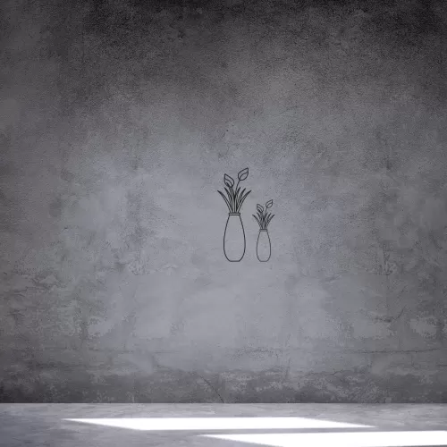 Rafkestir 2 Li Lale Figürü Ahşap 20 x 50   Cm Mdf Dekoratif Dekor Duvar Tablo - Duvar Süsü