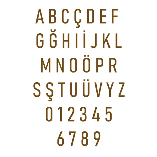 PLEKSİ 1 MM YAPIŞKANLI ROSE RENK HARFLER - 2