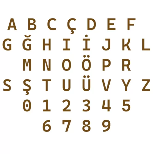 PLEKSİ 1 MM YAPIŞKANLI ROSE RENK HARFLER - 4