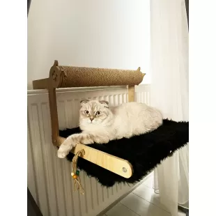 FİONA PETEK KEDİ YATAĞI - SİYAH