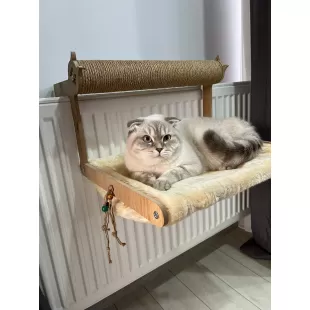 FİONA PETEK KEDİ YATAĞI - KREM