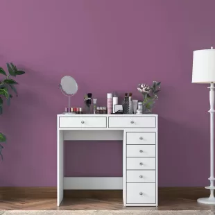 MAKYAJ TUVALET MASASI 7 ÇEKMECELİ BEYAZ RENK 